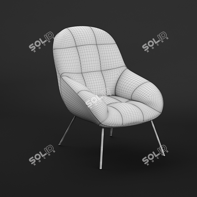 Cozy Sunday Lounge Chair 3D model image 3