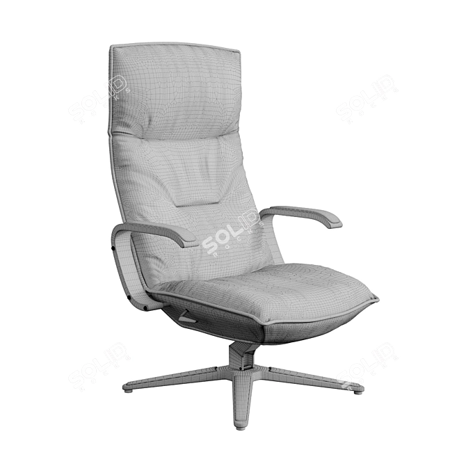 Relax in Style: Laid Back Lounge Chair 3D model image 2