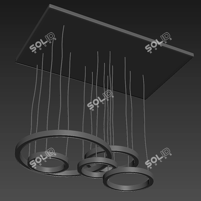 Modern LED Ceiling Light Set 3D model image 3