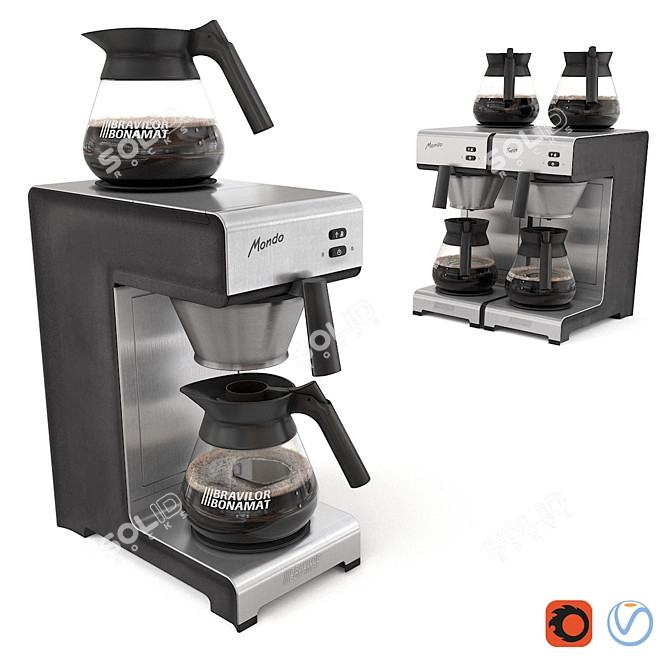 Stylish Bravilor Bonamat Mondo Brewer 3D model image 1