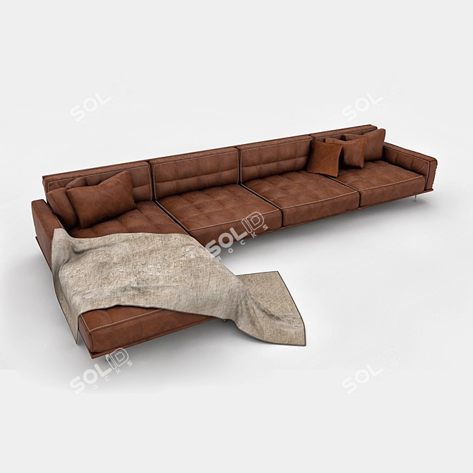 Corona Sofa Seat with FBX File 3D model image 1