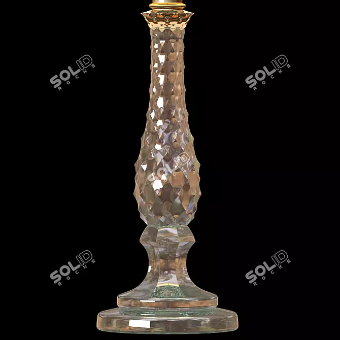 Elegant Murano Crystal Table Lamp 3D model image 2