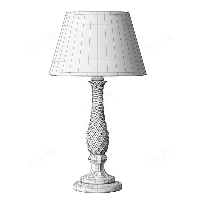 Elegant Murano Crystal Table Lamp 3D model image 3