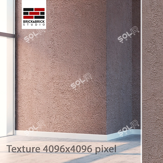 High-Definition Seamless Plaster 3D model image 1