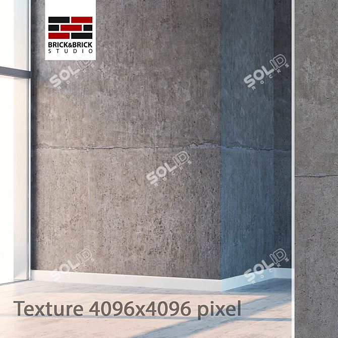 Seamless Concrete Texture 3D model image 1