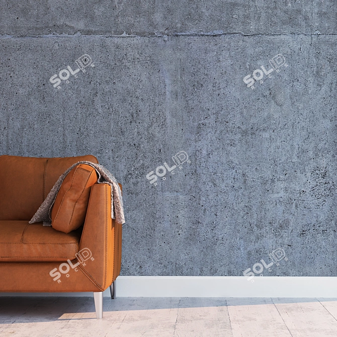 Seamless Concrete Texture 3D model image 2