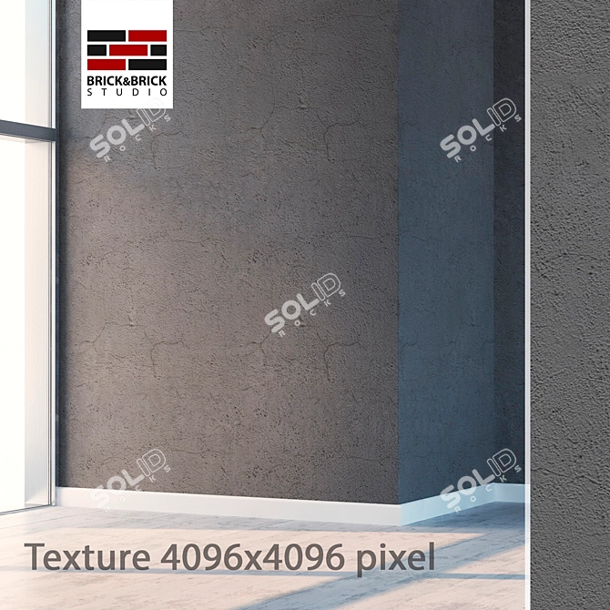 High-Detail Seamless Plaster 3D model image 1