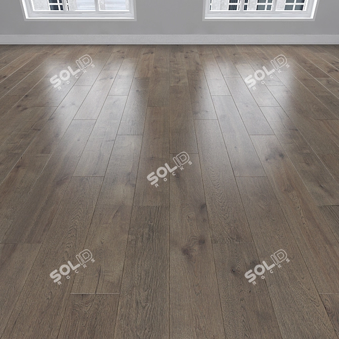 Smoky Oak Parquet: Herringbone, Linear & Chevron 3D model image 1