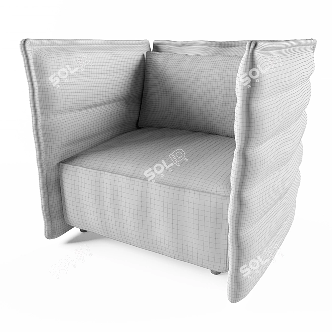 Alcove Plume: 3 Color Lounge Chair 3D model image 3