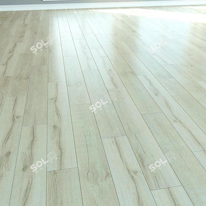 Natural Wood Laminate Parquet 3D model image 2