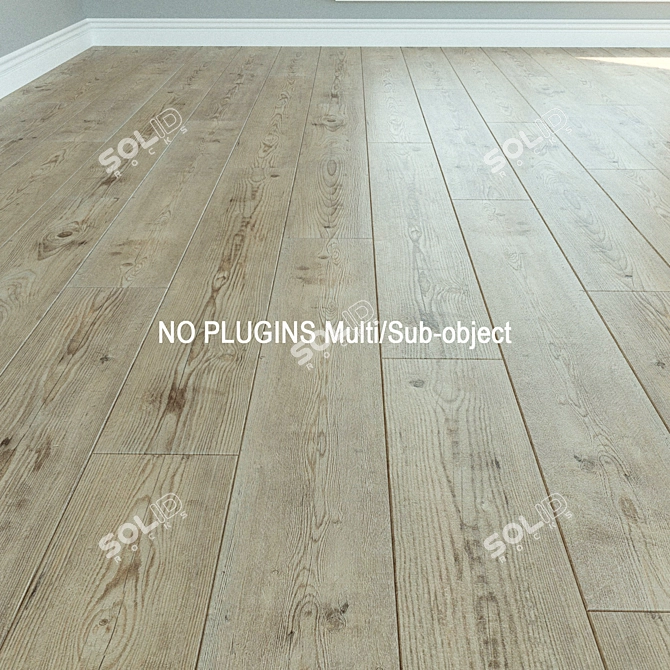 Natural Wood Parquet Laminate - LA018MV2 3D model image 1