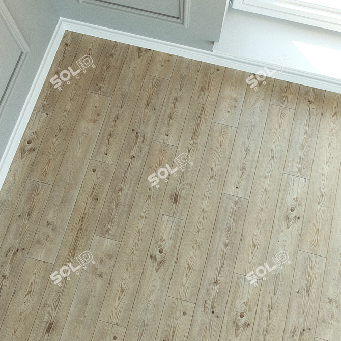 Natural Wood Parquet Laminate - LA018MV2 3D model image 2