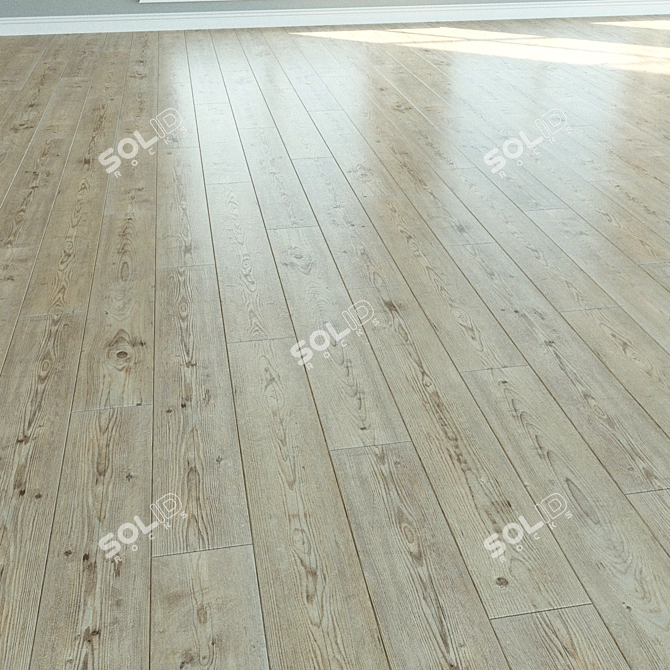 Natural Wood Parquet Laminate - LA018MV2 3D model image 3