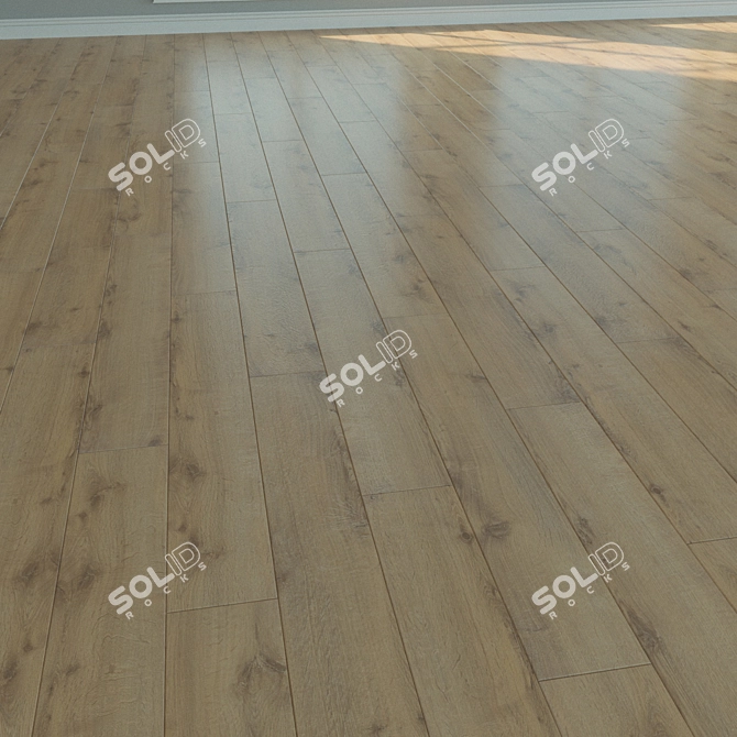 Natural Wood Laminate Flooring 3D model image 2