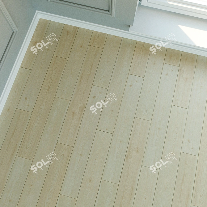 Natural Wood Laminate Flooring 3D model image 2