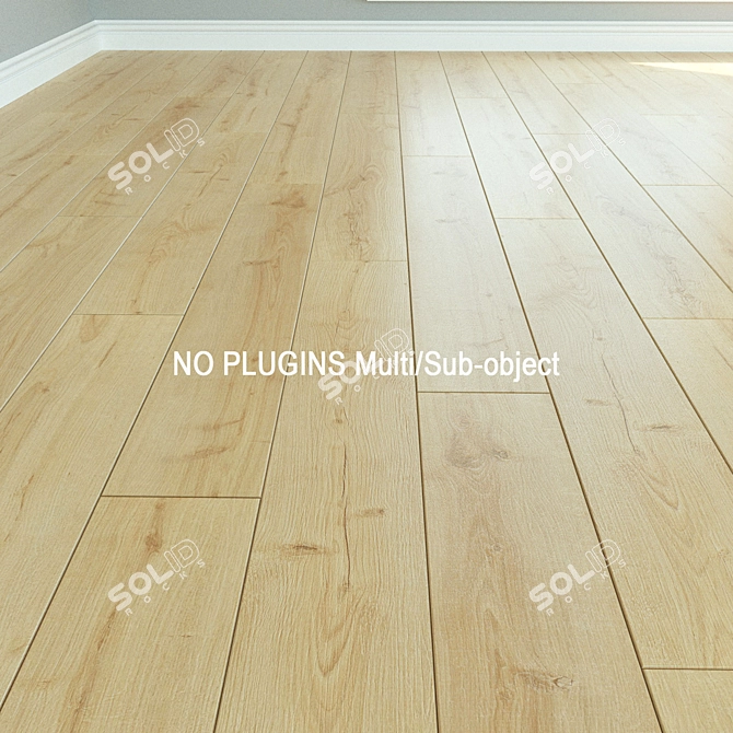 Natural Wood Parquet Laminate 3D model image 1