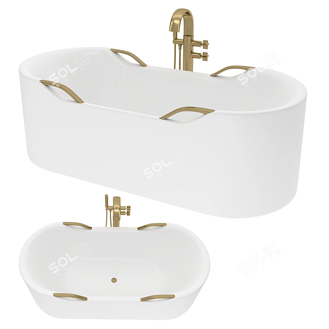 Armani Roca Baia Bathtub - Luxury Design 3D model image 1