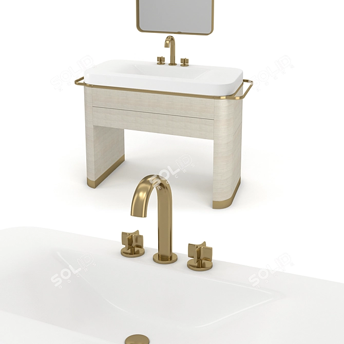 Armani Roca Baia Washbasin - Sleek and Stylish 3D model image 2