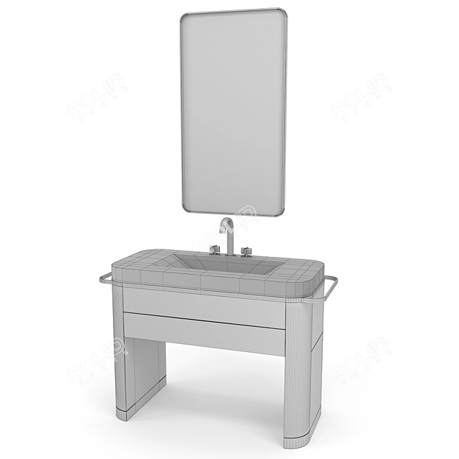 Armani Roca Baia Washbasin - Sleek and Stylish 3D model image 3