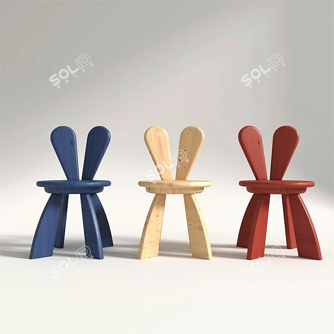 Hiromatsu Rabbit Chair 3D model image 1