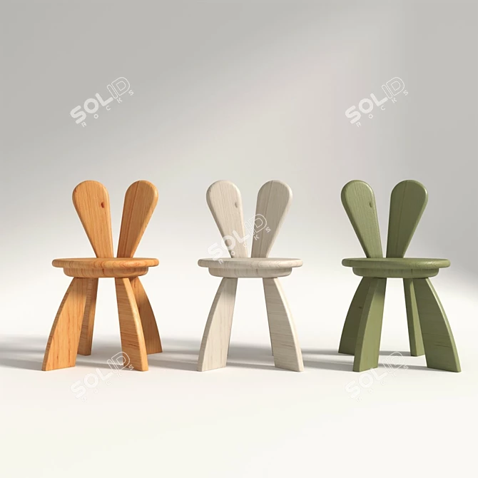 Hiromatsu Rabbit Chair 3D model image 2