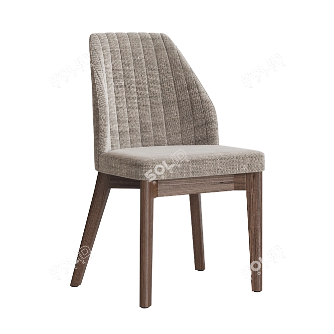 Velvet Vaz Dining Chair: Sleek and Modern 3D model image 3