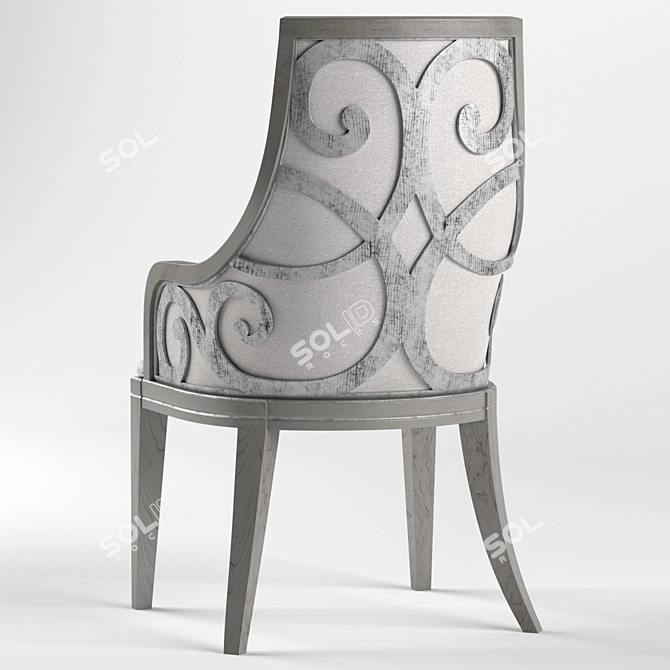 Elegant Juliet Hooker Armchair 3D model image 5