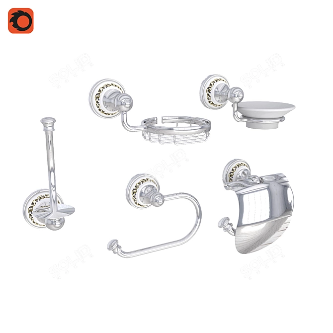 Fixsen Bogema Bathroom Accessories 3D model image 1