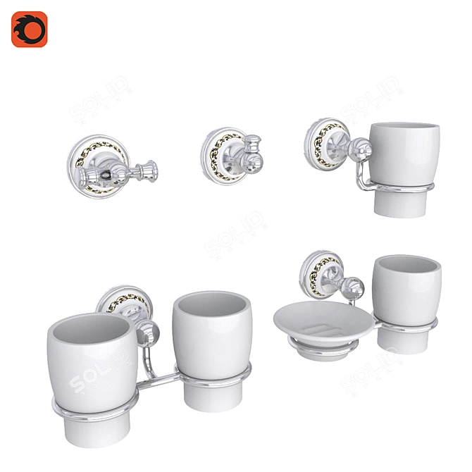 Fixsen Bogema Bathroom Accessories 3D model image 1