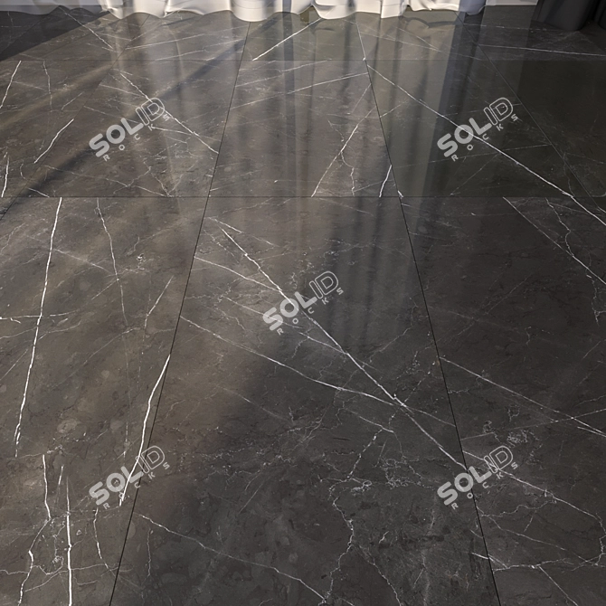 Elegant Marble Floor Tiles 3D model image 1