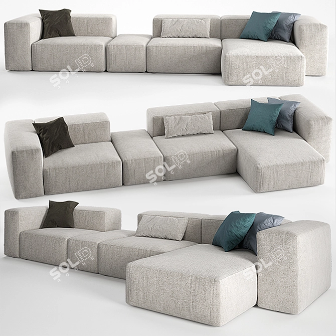 Alcazar Alberta Salotti 2: Stylish Sofas for Modern Living 3D model image 1