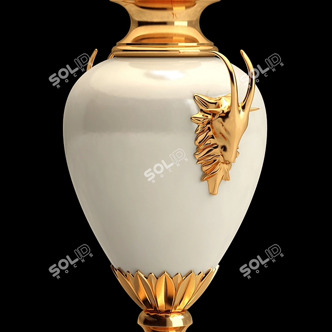 French Louis XVI Porcelain Table Lamp 3D model image 2