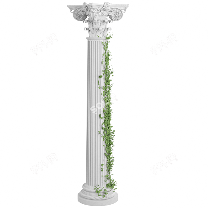 Corinthian Column Model Kit: Highly Detailed and Low-poly Architecture for 3D Rendering 3D model image 2