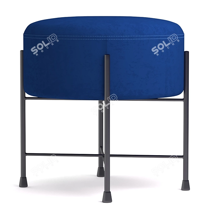 Modern Stylish Poof Stool 3D model image 2