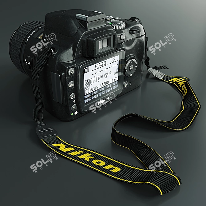 Nikon D40 DSLR Camera 3D model image 2