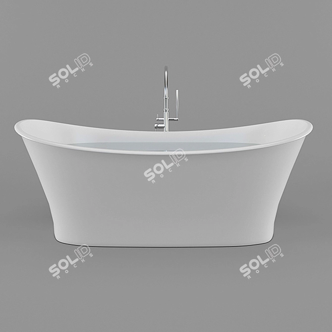 Luxury Cloud Bathtub - Wet Style 3D model image 1