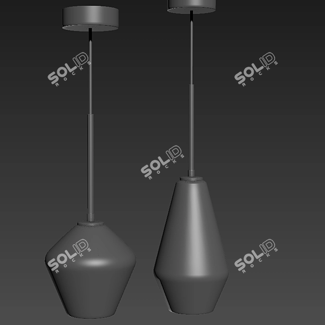 Sleek Ceiling Light Set 3D model image 3