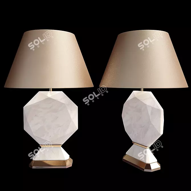 Crystal Clear: Octagon Quartz Lamp 3D model image 1