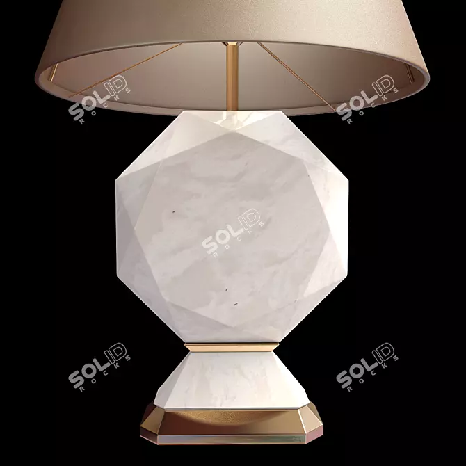 Crystal Clear: Octagon Quartz Lamp 3D model image 2
