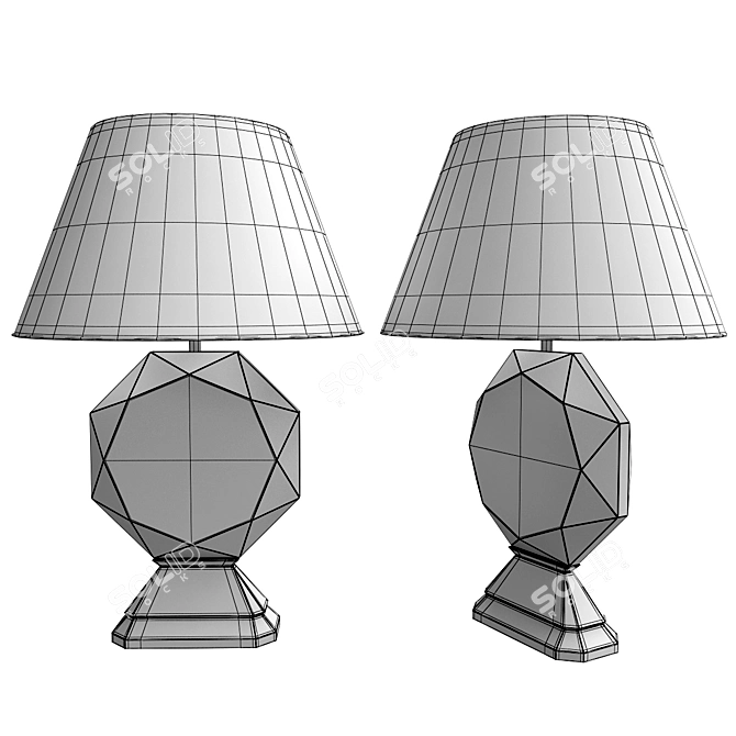 Crystal Clear: Octagon Quartz Lamp 3D model image 3