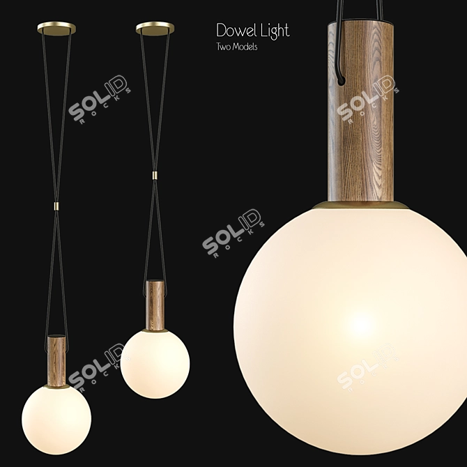 Modern Dowel Light: Sleek, Elegant Design 3D model image 1