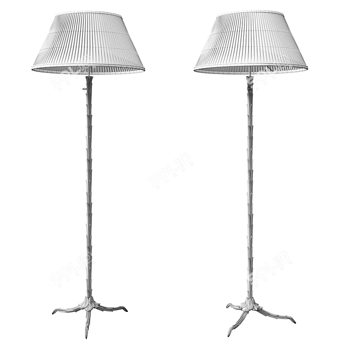 Elegant Maison Bagues French Lamp 3D model image 3