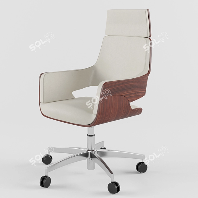 Elegant DRWE Thonet Armchair 3D model image 1