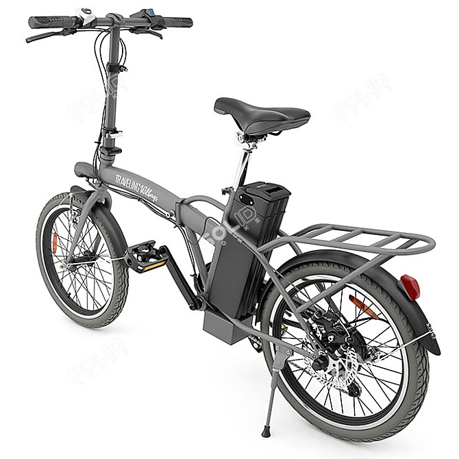 Foldable Electric Bike: Dual Wheel Design 3D model image 2