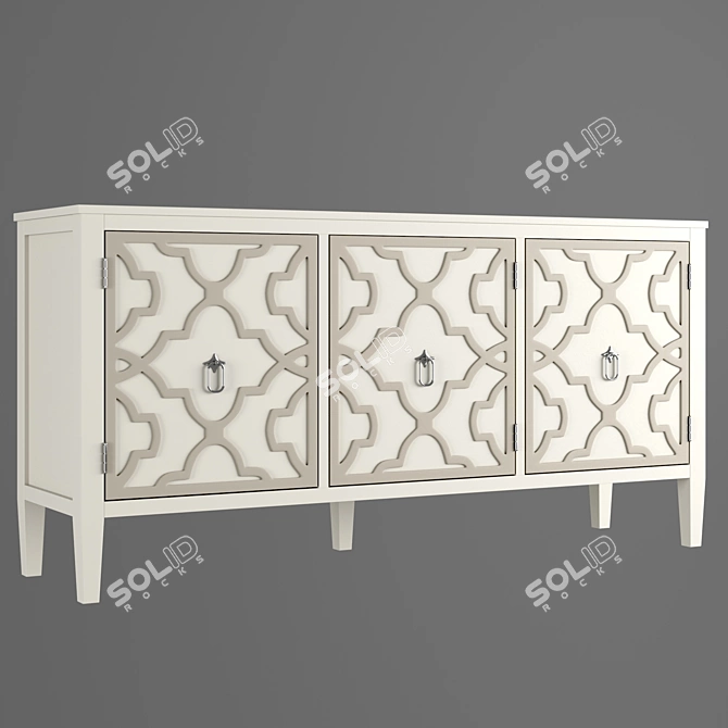 Elegant TV Stand: Hooker Collection 3D model image 1