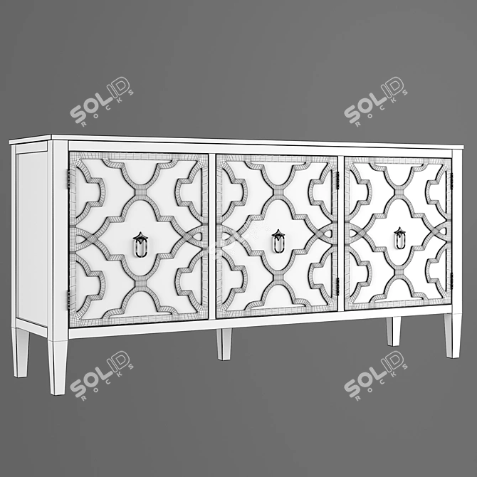 Elegant TV Stand: Hooker Collection 3D model image 2