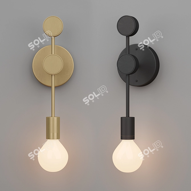 Stunning Simone Single Sconce 3D model image 1