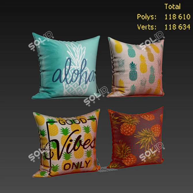 Emvency Decorative Pillows Set - Elegant and Stylish 3D model image 2