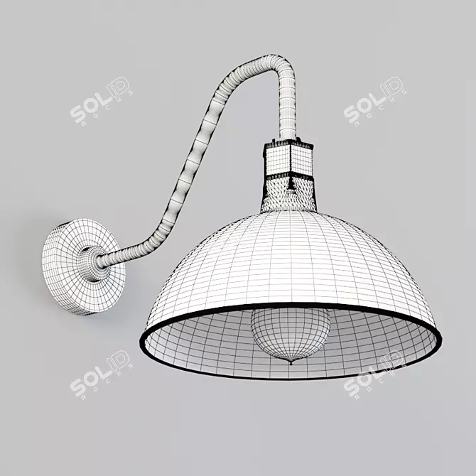 Elegant Glow: High-Detail Light Fixture 3D model image 2