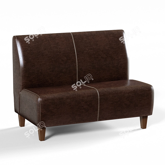 Satoris 2-Seater Sofa: Modern Comfort 3D model image 1